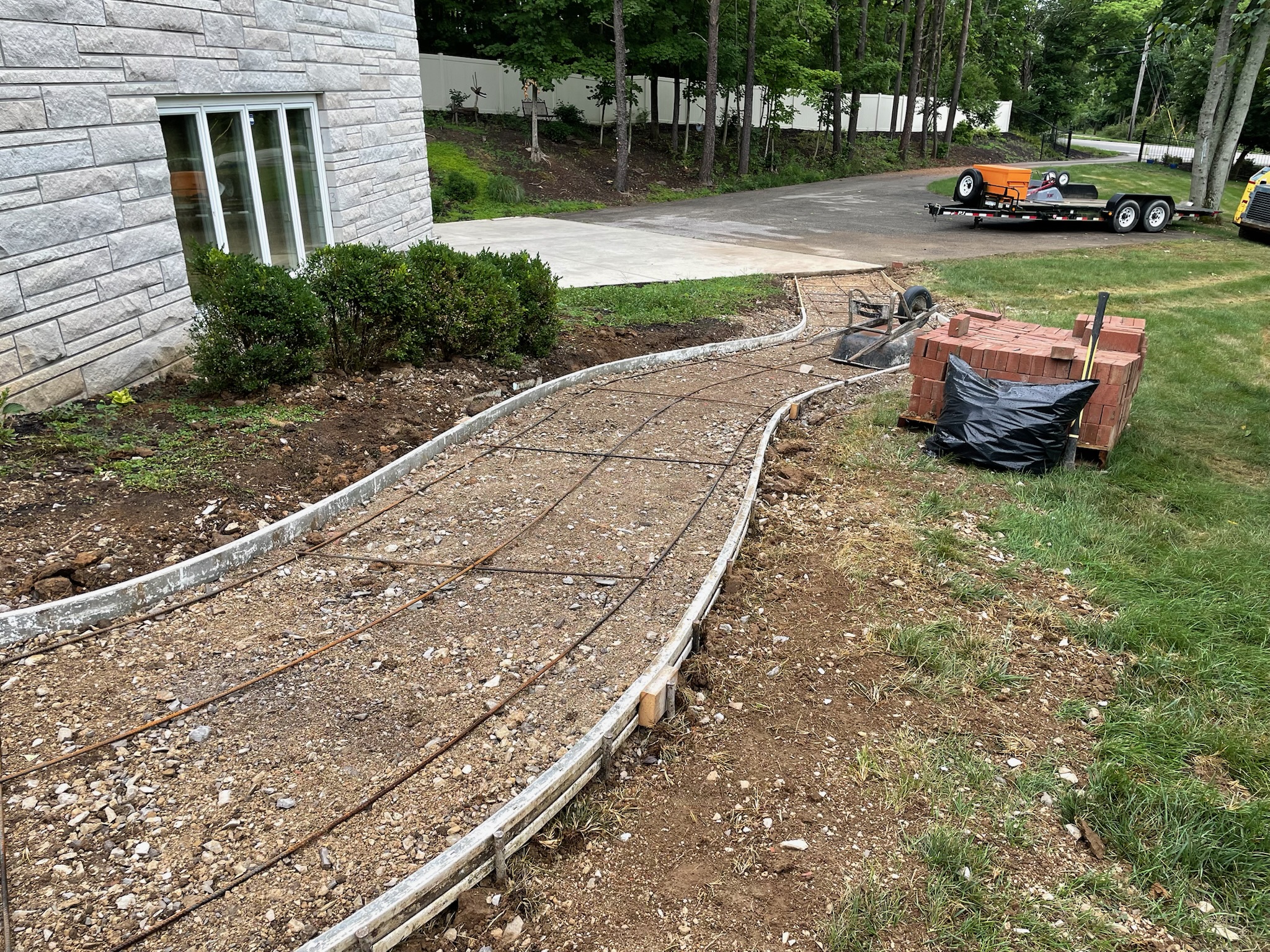 Paver Walkway Installation — before