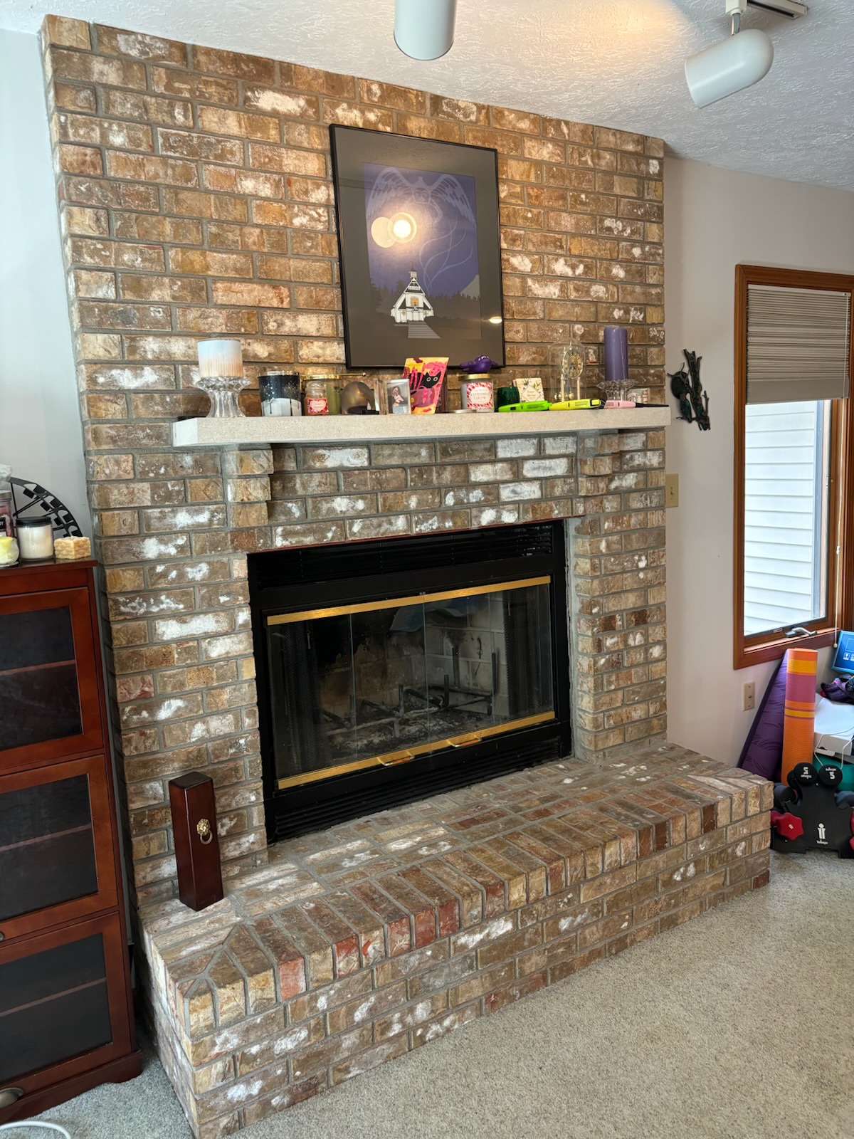 Fireplace & Hearth Rebuild — before