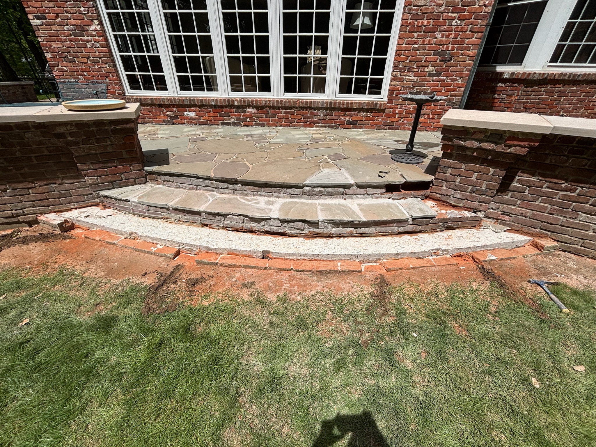 Patio Step Repair — before
